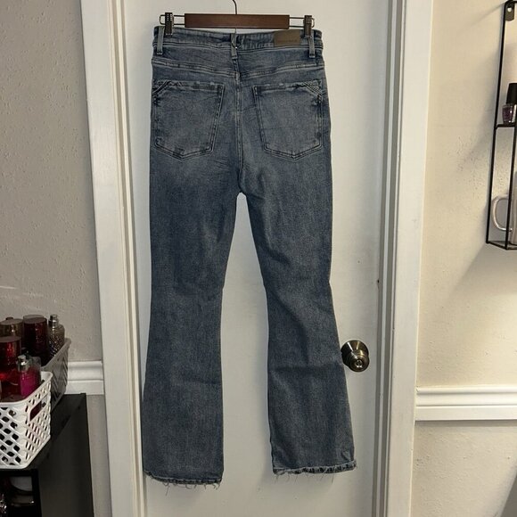 Buckle Black Light Blue Fit No 75 High Rise Shaping Distressed Bootcut Jeans 28 - Picture 5 of 11